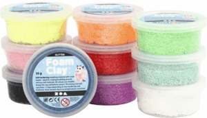 Foam Clay Glitter Self Hardening 10 Pack