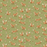 Makower - Hello Autumn - Fox Green - SOLD BY THE METRE