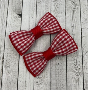 Red & White Gingham Bows