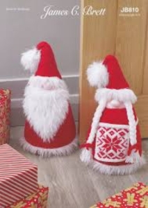James C Brett  Santa Doorstop Knitting Pattern JB810