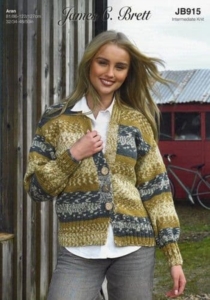 James C Brett Ladies Cardigan Pattern JB915
