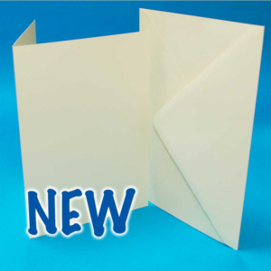 Pack of 25 7"x10" Blank Cards & Envelopes - Ivory