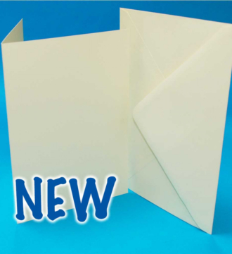 Pack of 25 7"x10" Blank Cards & Envelopes - Ivory
