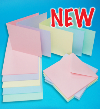 Pack of 40 Cards & Envelopes 6" x 6" - Assorted Pastels