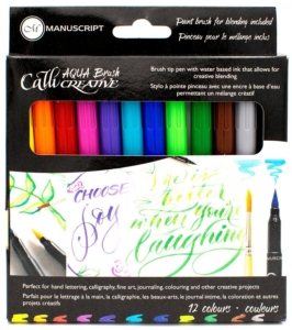 Manuscript  Callicreative Aqua Brush Markers Pk 12