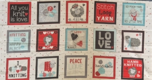 Fabric Panel Love to Knit - Small