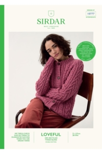 Sirdar Loveful 100% Recycled  Yarn Knitted Cardigan Pattern 10777