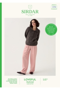 Sirdar Loveful 100% Recycled Yarn Knitted Cardigan Pattern 10782
