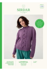 Sirdar Loveful 100% Recycled Tweed Blend DK Yarn Sweater Pattern 10783