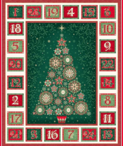 Makower Good Tidings Advent Fabric SOLD BY THE PANEL