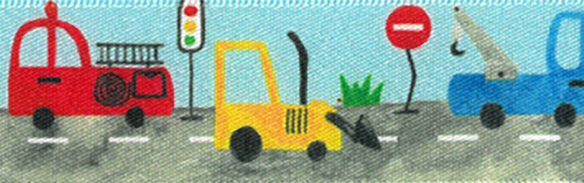 Childrens Toy Car Ribbon 25mm (W) Per Metre