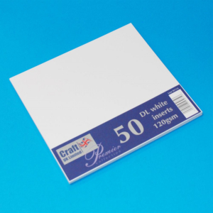 Pack of 50 DL Card Inserts - White
