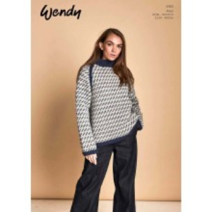 Wendy Wool Knitting Pattern 6163 - Unisex Fair Isle Sweater