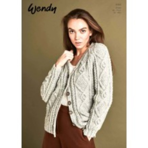 Wendy Wool Knitting Pattern 6166 - Cardigan