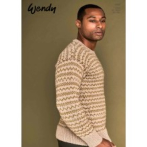 Wendy Wool Knitting Pattern 6168 - Fair Isle Sweater