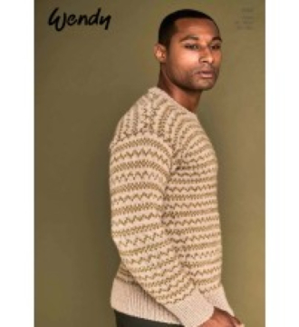 Wendy Wool Knitting Pattern 6168 - Fair Isle Sweater