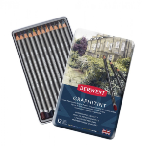 Derwent Watersoluble Graphitint Pencils Tin of 12