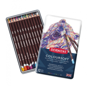 Derwent Coloursoft Pencils Tin of 12