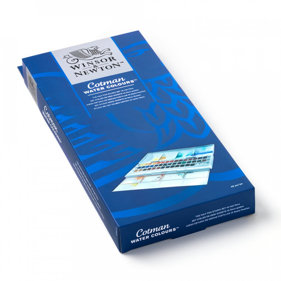 Cotman Watercolour Studio Set - Half Pans