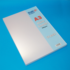 A3 Smooth White Card 300gsm - Pack of 50