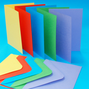 Pack of 50 C6 Blank Cards & Envelopes - Assorted Brights