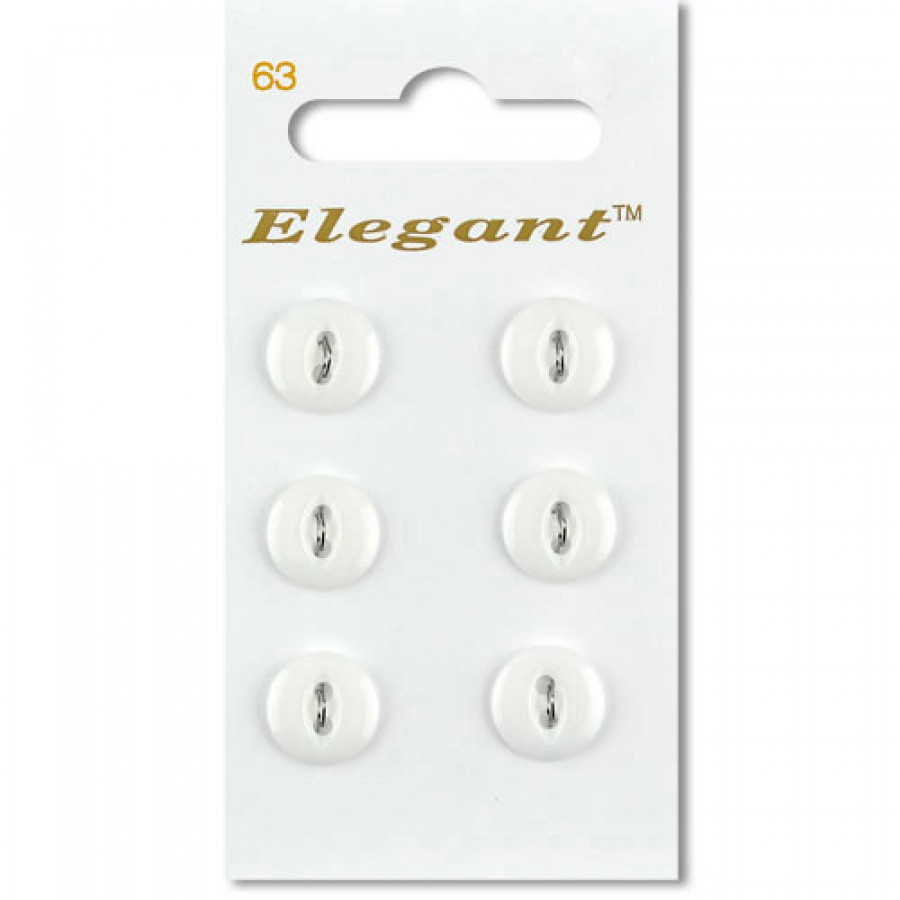 Sirdar Elegant Buttons - Opaque White 11mm