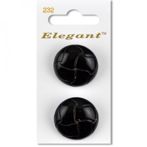 Sirdar Elegant Buttons - Black 28mm