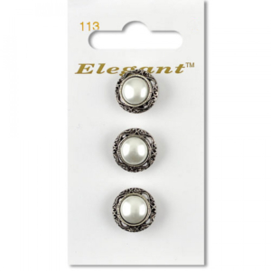 Sirdar Elegant Buttons - White 16mm