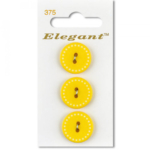 Sirdar Elegant Buttons - Yellow 2-Hole 19mm