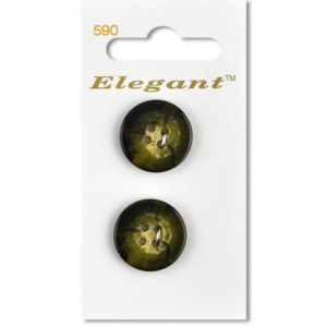 Sirdar Elegant Buttons - Olive 4-Hole 19mm
