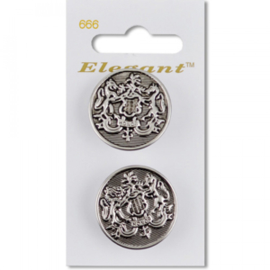 Sirdar Elegant Buttons - Oxidized Silver 28mm