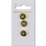 Sirdar Elegant Buttons - Antique Gold  12mm
