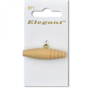 Sirdar Elegant Buttons - Natural Wood Toggle 44mm
