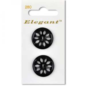 Sirdar Elegant Buttons - Black 22mm