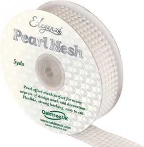 Eleganza Pearl Mesh 6row White No1
