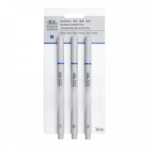 Winsor & Newton Fine Liner Indigo Blue Set x 3
