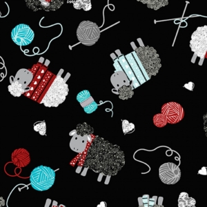 Kanvas Studio All You Knit Is Love  Love Ewe Black