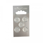 King Cole Rimmed Round Buttons - Clear (Large)