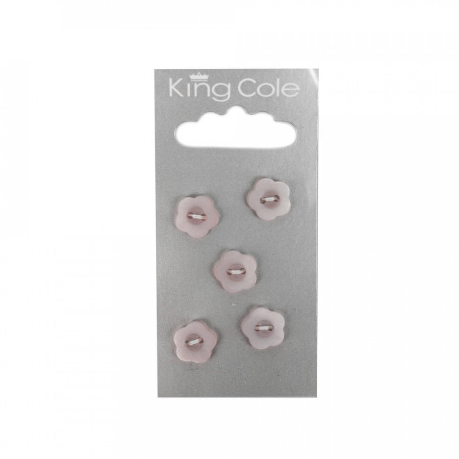 King Cole Flower Buttons - Purple (Small)
