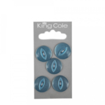 King Cole Fish-Eye Buttons - Blue (Large)