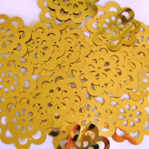 Paper Cellar Embellishments - Large Flower Gold