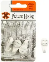 Hard Wall Picture Hooks Medium. 3 Pieces