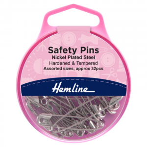 Hemline Nickel Plated Safety Pins - Assorted
