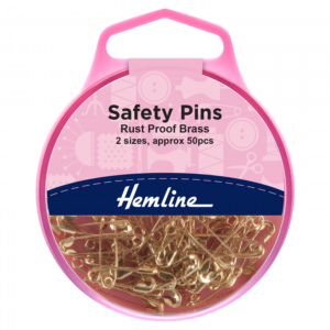 Hemline Rustless Brass Safety Pins - Assorted
