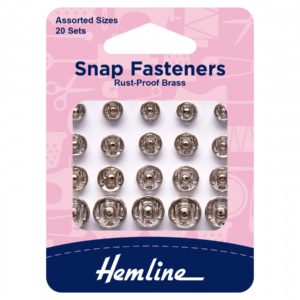 Hemline Sew-On Snap Fasteners - Nickel Assorted Pack