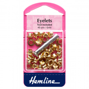 Hemline Eyelets - Gold/Brass - 5.5mm