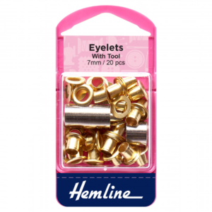 Hemline Eyelets - Gold/Brass - 7.0mm