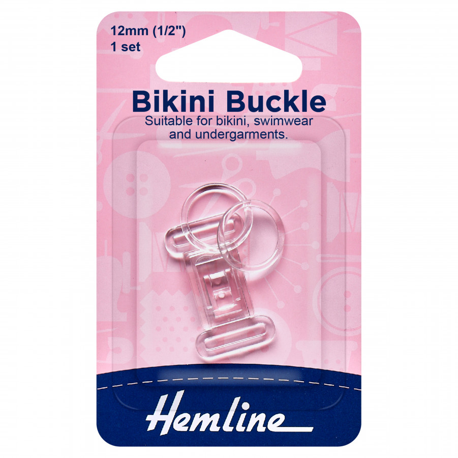 Hemline Bikini Buckle Set - Clear