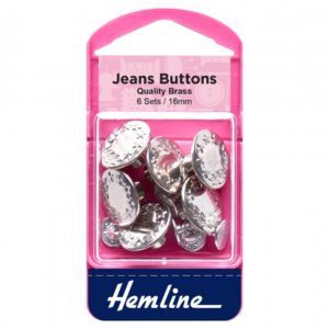 Hemline Jeans Buttons - Nickel - 16mm