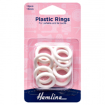 Plastic Rings for Curtains & Tie Backs 15mm (Pack of 10)